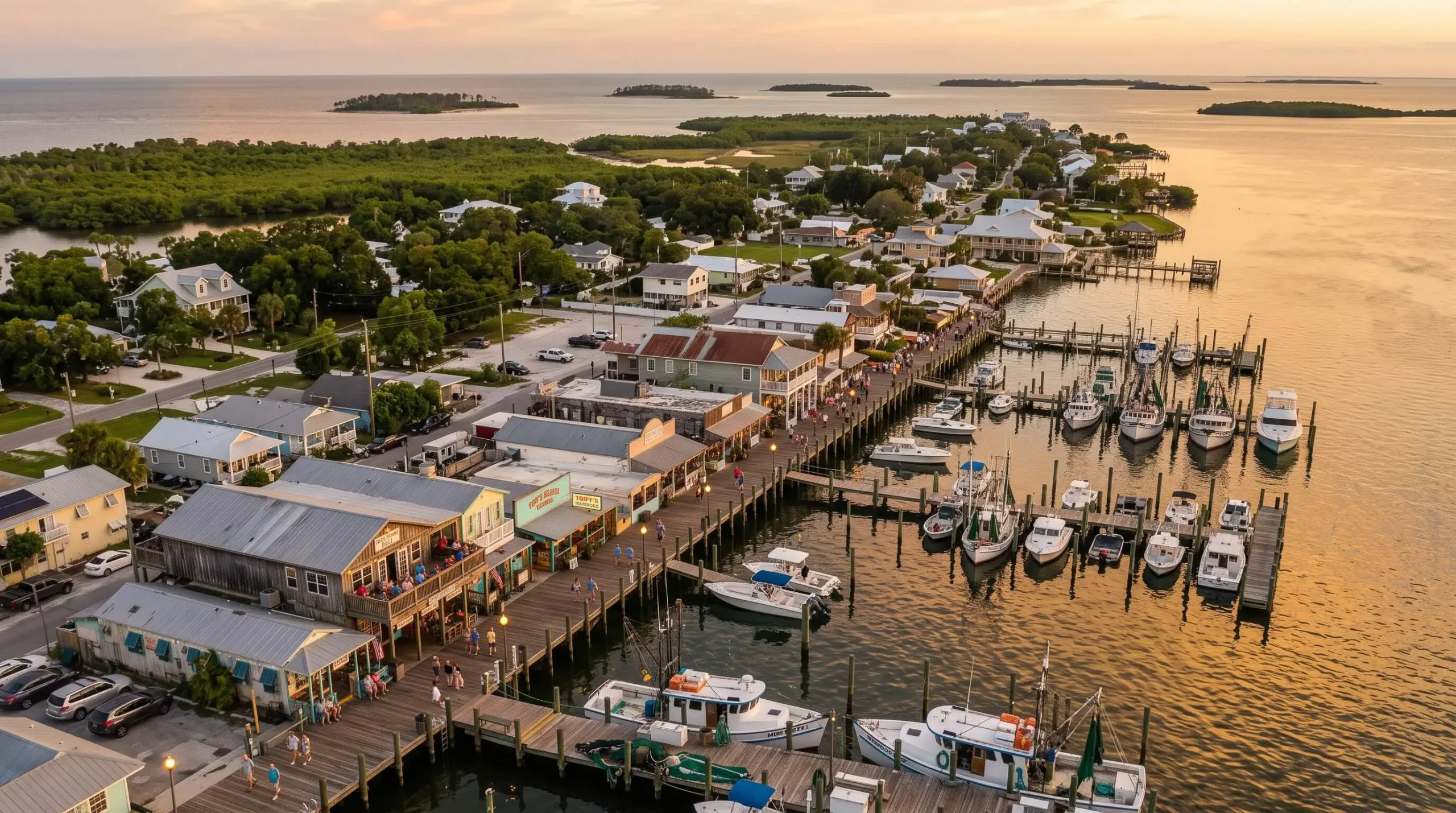 Things to Do in Cedar Key, Florida 2 Dock Street shops and restaurants in Cedar Key