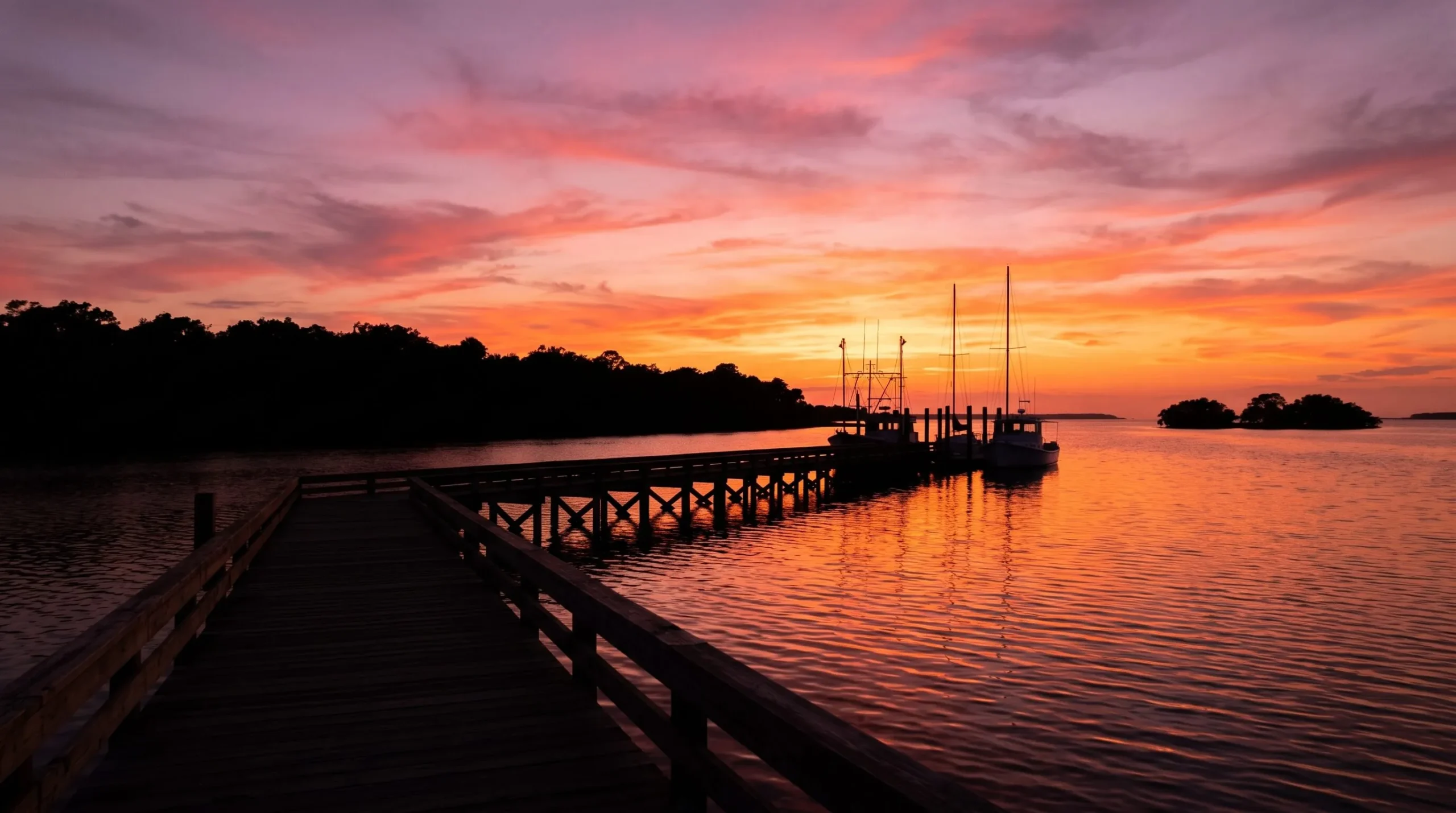Things to Do in Cedar Key, Florida 9 Sunset view from G Street dock in Cedar Key