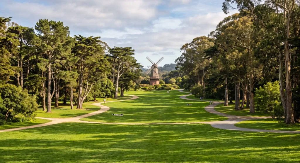 Things to Do in San Francisco, California 7 Green lawns and tall trees in Golden Gate Park