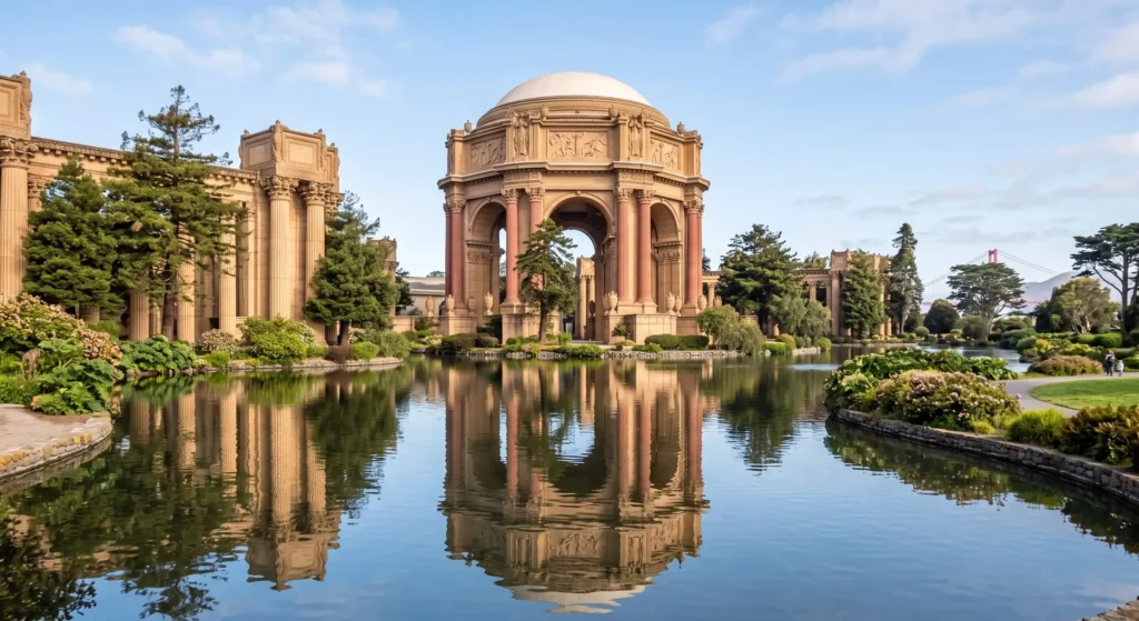 Things to Do in San Francisco, California 9 Palace of Fine Arts rotunda reflected in its lagoon