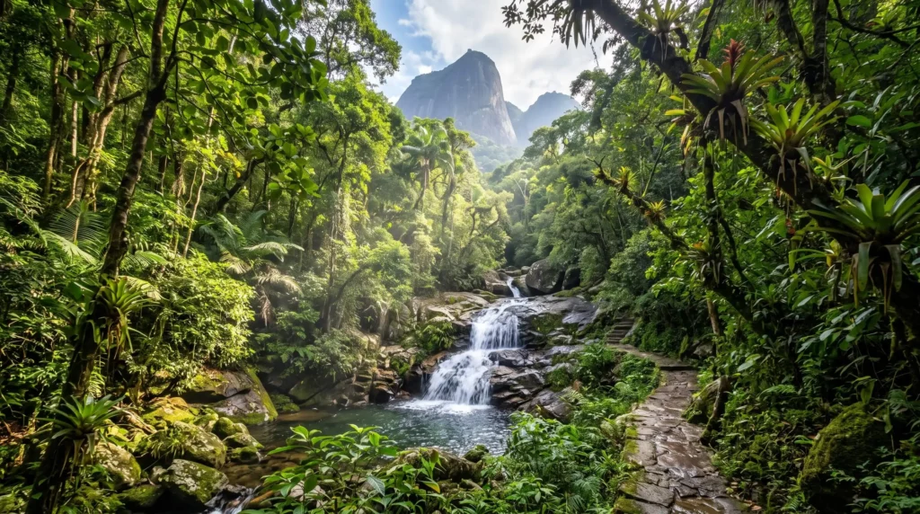 Things to Do in Rio de Janeiro, Brazil 7 Green forest and waterfall in Tijuca National Park