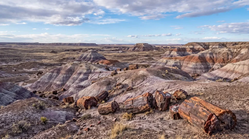 Best Things to Do in Arizona From Canyons to Red Rocks and Saguaro Country 6 Colorful petrified logs in Petrified Forest National Park