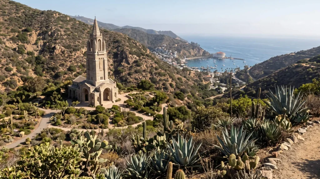 Catalina Island Day Trip and How to Spend Six Hours in Avalon 5 Wrigley Memorial and Botanic Garden above Avalon