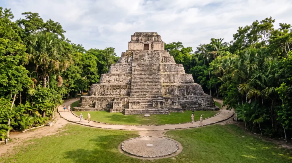 Things to Do in Costa Maya, Mexico Around the Cruise Port, Reef and Ruins 5 Restored stone pyramid rising above the jungle at the Chacchoben Maya ruins