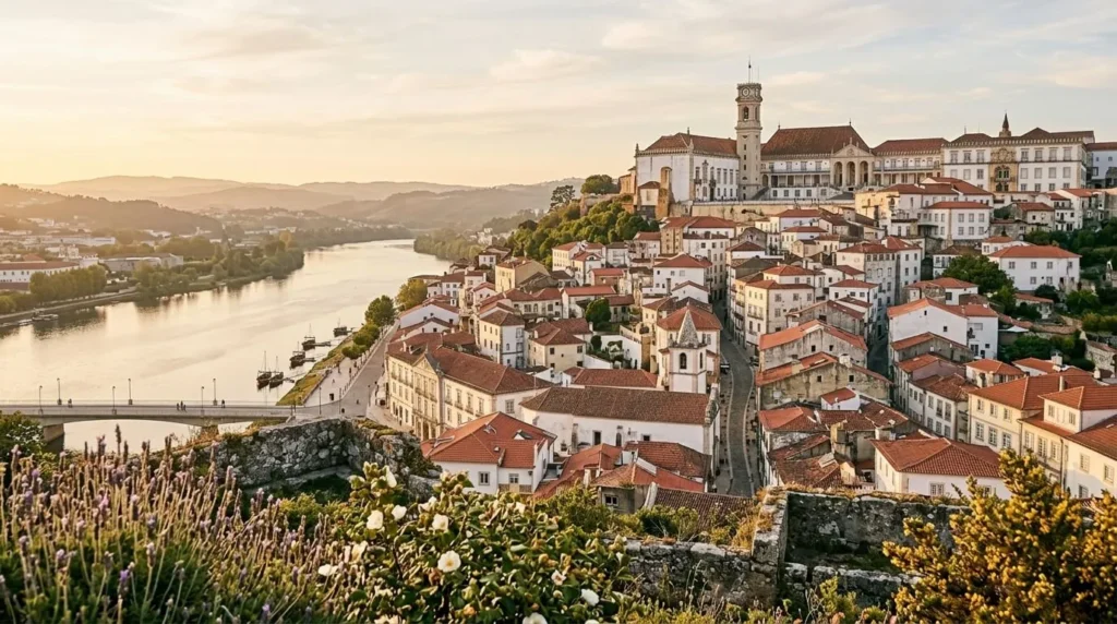 Portugal Itinerary for 10 Days From Lisbon to Porto and the Douro 4 University of Coimbra clock tower above the old town and Mondego River