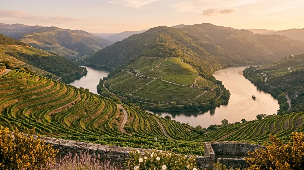 Portugal Itinerary for 10 Days From Lisbon to Porto and the Douro 6 Terraced vineyards curving above the Douro River in the Douro Valley