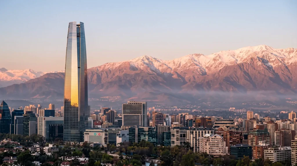 Things to Do in Santiago, Chile Across Hills, Museums and Wine Country 6 Gran Torre Costanera, the tallest skyscraper in South America, with the Andes behind