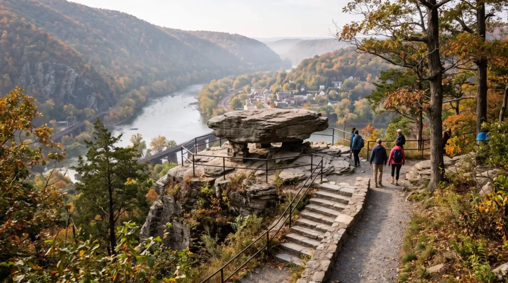 Things to Do in Harpers Ferry for History, Heights and a River Town Day 5 Jefferson Rock above Harpers Ferry