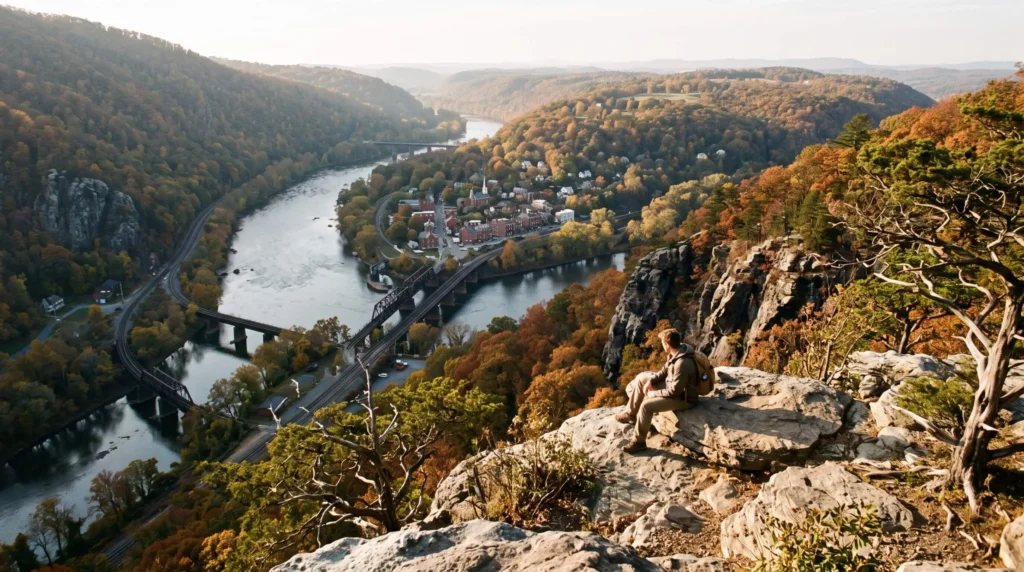 Things to Do in Harpers Ferry for History, Heights and a River Town Day 6 View of Harpers Ferry from the Maryland Heights overlook