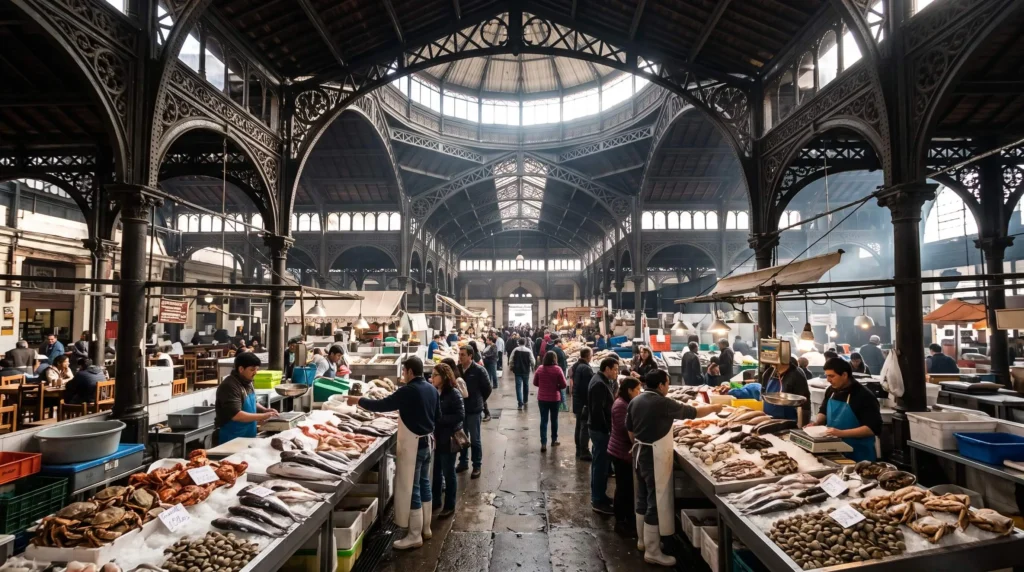 Things to Do in Santiago, Chile Across Hills, Museums and Wine Country 7 Cast-iron hall of the Mercado Central in Santiago with fresh seafood stalls