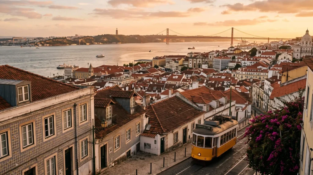 Portugal Itinerary for 10 Days From Lisbon to Porto and the Douro 1 Rooftops and hills of Lisbon at golden hour, a starting point for a Portugal itinerary