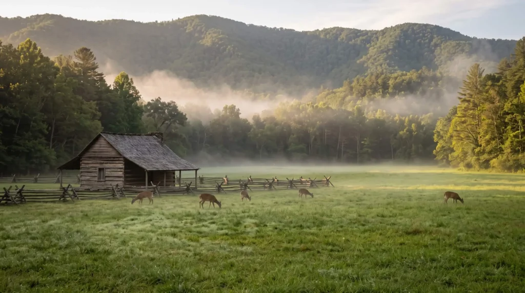 Great Smoky Mountains National Park Things to Do and a Plan That Beats the Traffic 2 Deer in the Cades Cove valley at dawn