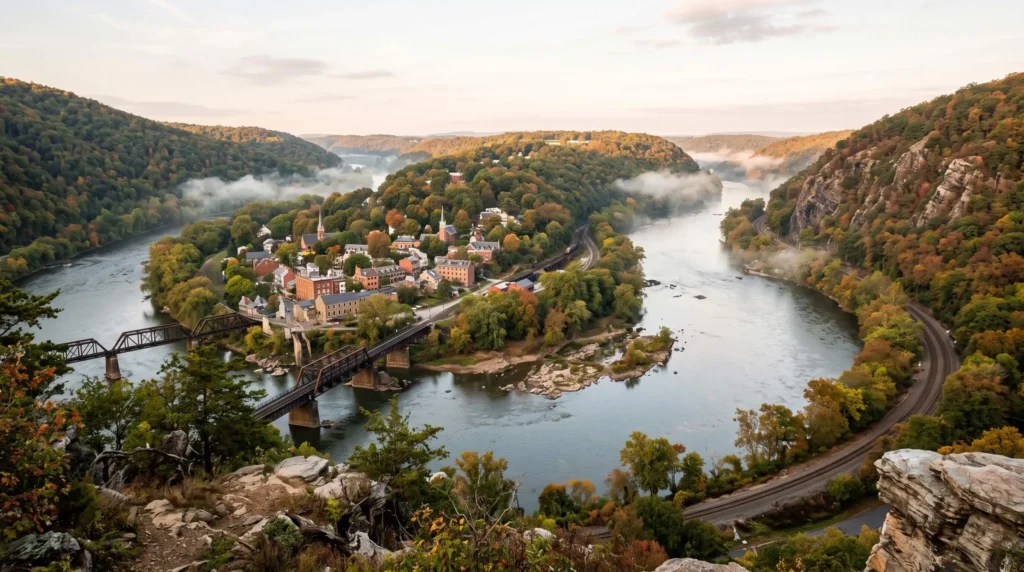 Things to Do in Harpers Ferry for History, Heights and a River Town Day 1 Things to do in Harpers Ferry with the town and river overlook